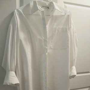 Oversized White Button-down